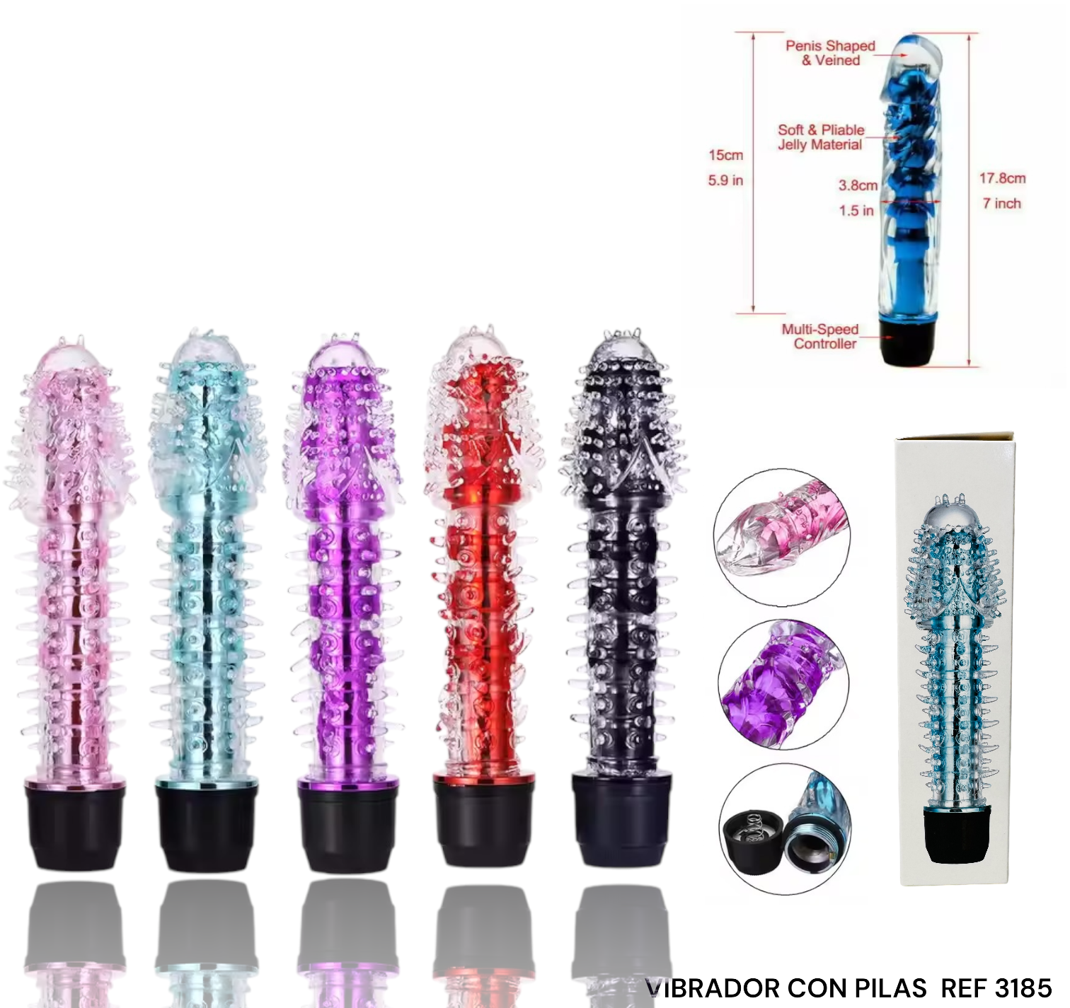 Vibrador Funda Puntos
