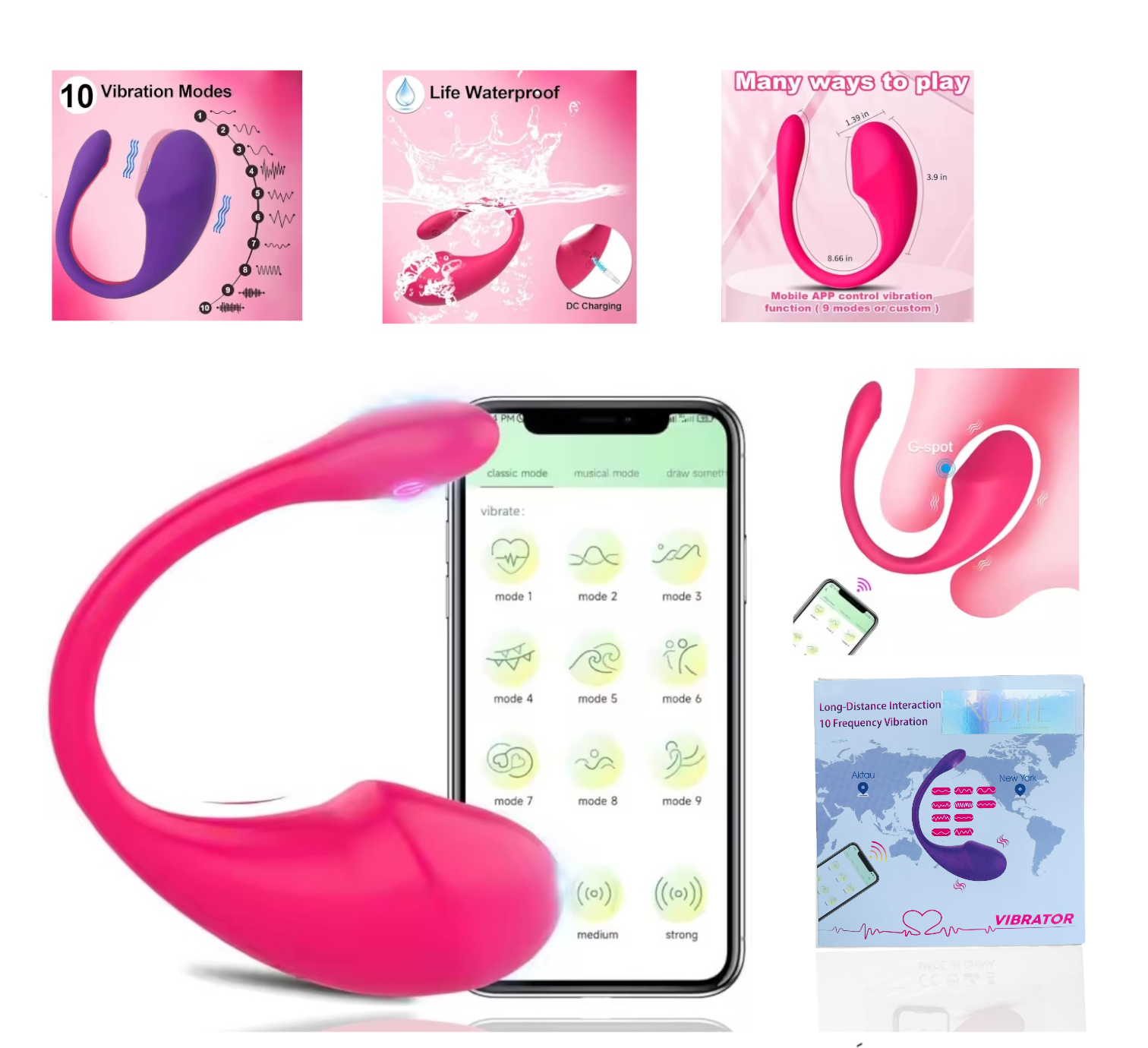 VIBRADOR RECARGABLE CON APP