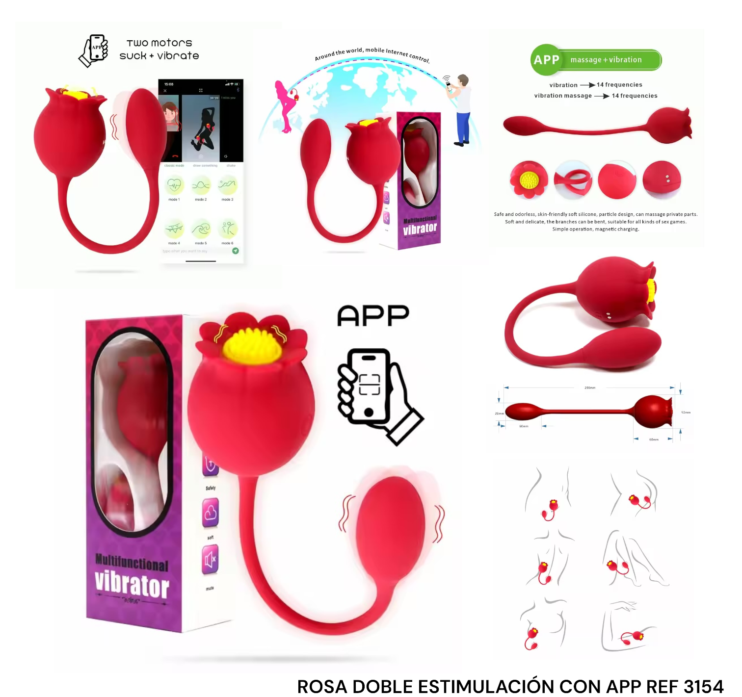 ROSA DOBLE ESTIMULACIÓN CON APP