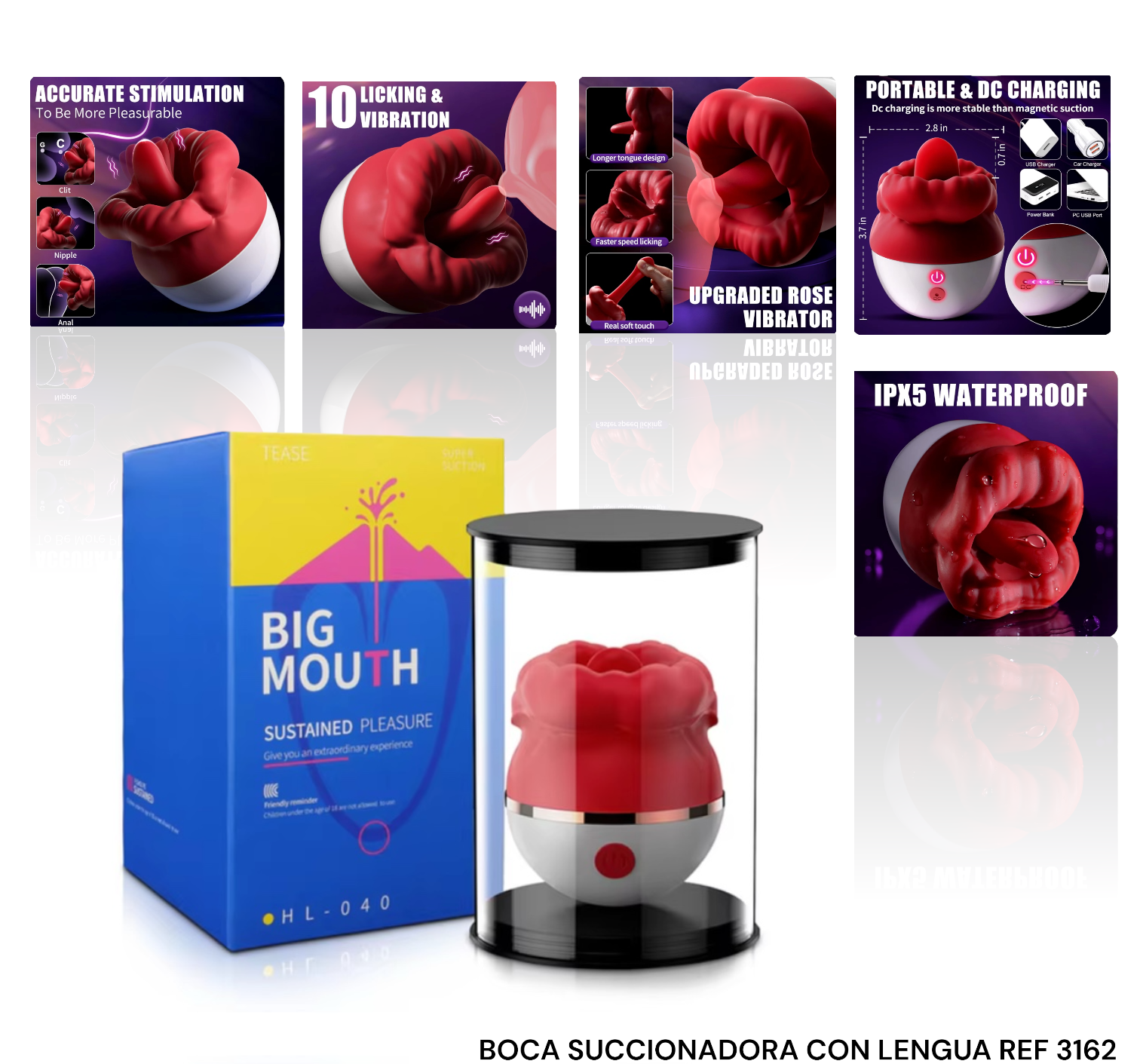 BOCA SUCCIONADORA CON LENGUA