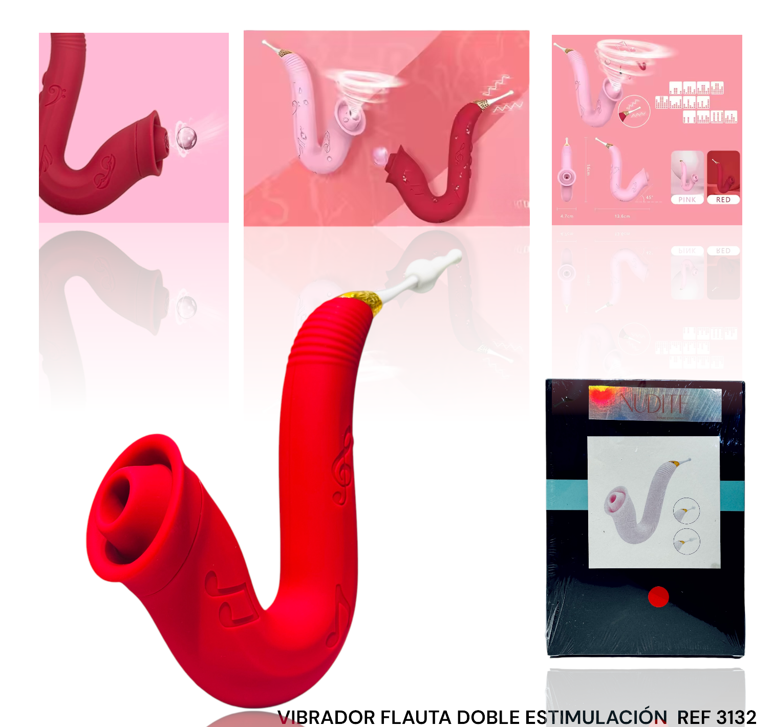 VIBRADOR FLAUTA DOBLE ESTIMULACIÓN