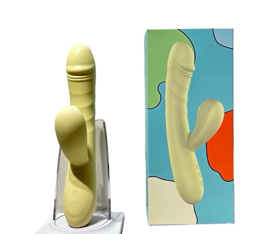 VIBRADOR DOBLE ESTIMULACION CON MOVIMIENTO.