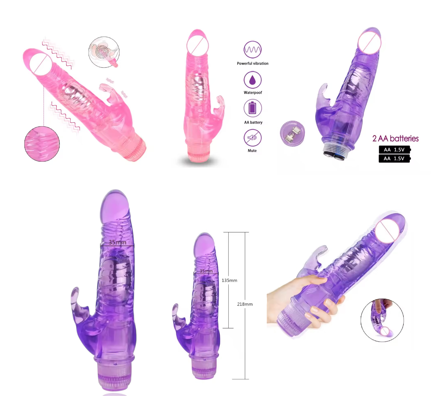 VIBRADOR APHRODISIA CRYSTAL RABBIT