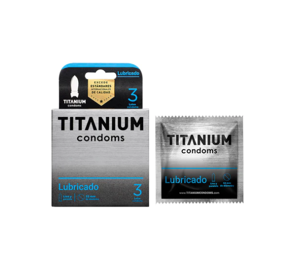Condones Titanium Lubricado x 3 Unidades